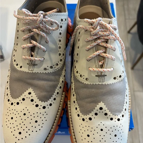 Cole Haan Zerogrand Oxford Beige, Cream Orange Shoes - Picture 1 of 4